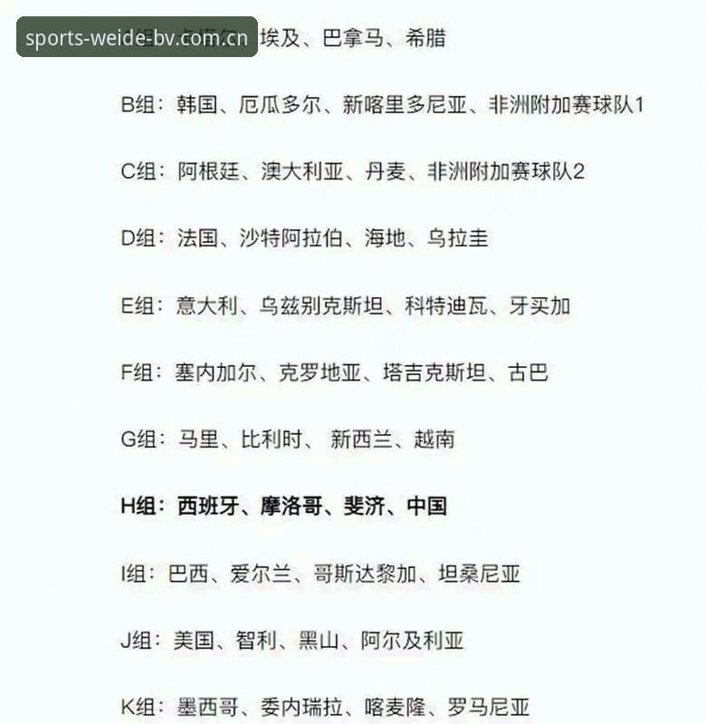 U17世界杯分组全面解析：中国足球青年军迎战西班牙摩洛哥，晋级前景深度剖析